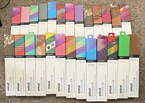 Lote de 26 Hojas de Transferencia de Tinta Infusible Cricut 12" x 12" Surtidas Pocas Usadas - Imagen 1 de 6