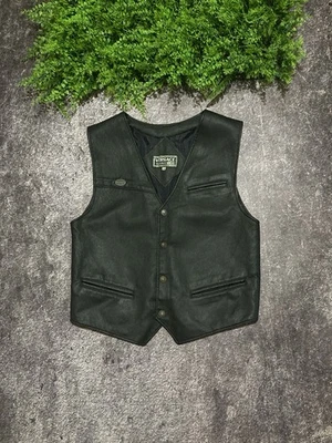 Gianni Versace V2 Classic Vintage 90s Leather Vest US S - Image 1 of 4