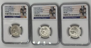 2022 Nina Otero-Warren American Women Quarter Set 25c P D S NGC MS 66 🔥FDOI🔥 - Bild 1 von 2