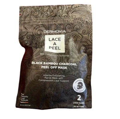 Dermovia Lace A Peel Compression Tech Black Bamboo Charcoal - 2 Peel Off Mask - Image 1 of 2