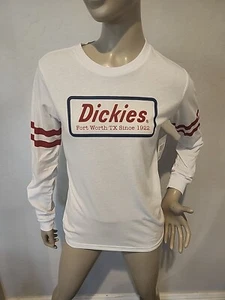 NWT Dickies Juniors White Long Sleeve T-Shirt Size Small - Picture 1 of 5
