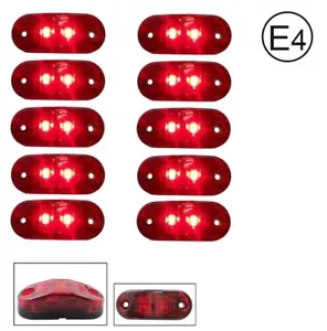 10x 12v 2 LED Rot Seite Heck Begrenzungsleuchten Lampe Lkw Bus Punkte - Bild 1 von 5