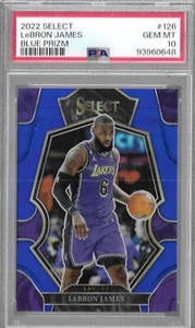 Lebron James 2022 Panini Select Blue Prizm #126 Premier Level PSA 10 Lakers NBA! - Picture 1 of 1