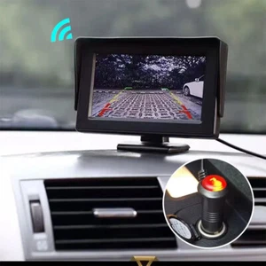 Rückfahrkamera Solar Funk HD 1080P Mit 4.3 Zoll Farb Monitor Einparkhilfe LKW Bu - Picture 1 of 13