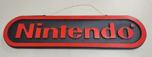 Vintage Double Sided Vacuum Formed Nintendo Store Display Promo Sign M17A - Picture 1 of 12