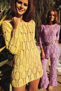 LONG or SHORT FUNKY TOP 8ply or D.K.- COPY Ladies crochet pattern - Bild 1 von 1