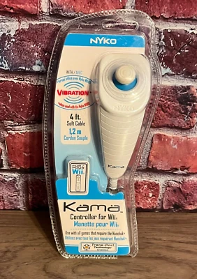 NEW NYKO KAMA NAVIGATION NUNCHUCK CONTROLLER FOR WII 4 FT. CABLE VIBRATION - Image 1 of 4