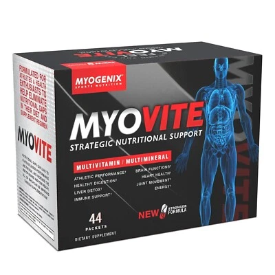 NUEVO Myogenix MYOVITE Fórmula Mineral Multivitamínica de Espectro Completo - 44 Paquetes Foto 1 de 2
