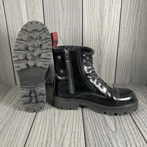 ZADIG & VOLTAIRE Black Leather Cap-Toe Ankle Boots 36 (No patch) Made Portugal - Picture 1 of 16