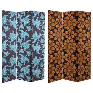 6 ft. Tall Double Sided Arabesque Wallpaper Canvas Room Divider - Picture 1 of 6