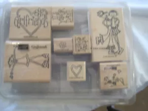 Stampin Up! Set completo di 8 francobolli ~ Fidanzate ~ LBDFA - Foto 1 di 4