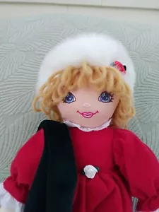 Vintage 1995 Sweetie Mine Puppe Plüsch 13 Zoll blonde Haare Urlaubskleidung gut gemachtes Spielzeug - Bild 1 von 10
