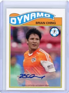 Topps MLS 2013 Soccer Brian Ching Auto Firma Fútbol Houston Dynamo # 22/25 - Imagen 1 de 2