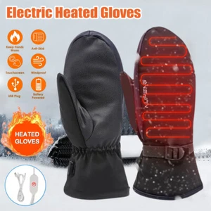 Doble Cara Calefacción USB Dedo Guantes 3 Velocidades Invierno Calefacción Guantes Esquí - Imagen 1 de 19