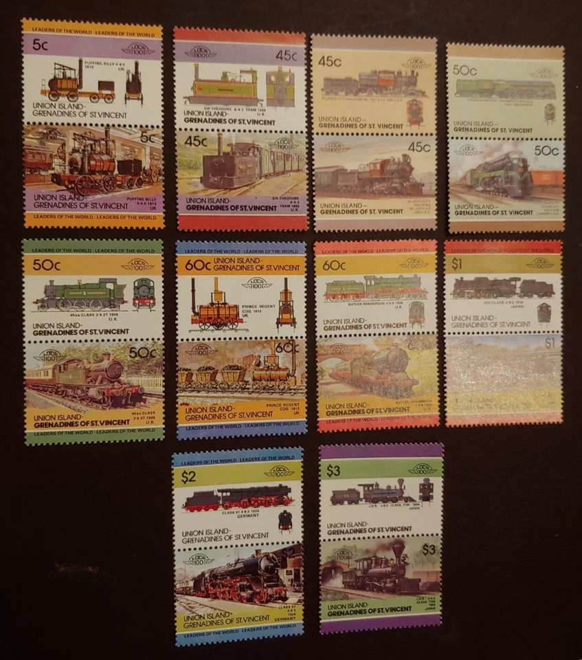TRAIN RAILWAY LOT VF MNH UNION ISLANDS - Image 1 of 1