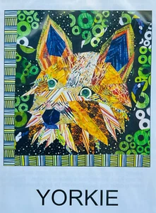 Ann Shaw Uncut Pattern Pieced Pets Quilting Designs YORKIE DOG 19" x 17" Quilt - Picture 1 of 3