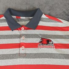 Southeast Missouri SEMO Redhawks Polo Shirt Columbia Golf Striped Men Large