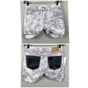 NWT One Teaspoon Long Line Bandit Tie Dye Rolled Cuff Leather Pockets Sz 26 - Picture 1 of 12