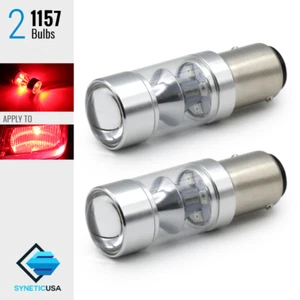 Syneticusa:1157 2057 7528 Rojo Freno Trasero Parada Doble Filamento LED Par Bombillas - Imagen 1 de 6