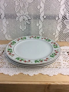 3 Royal Norfolk "Holly Berries" Muster 10" Essteller - Bild 1 von 4