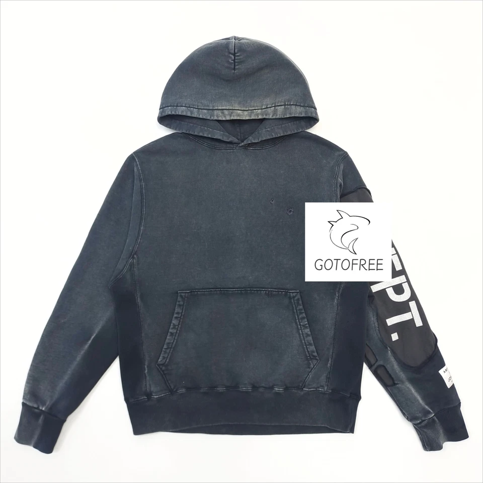 GOTOFREE 25SS NEW VINTAGE DISTRESSED HOODIE HOODED PULLOVER JUMPER SWEATSHIRT - Image 1 of 4