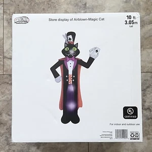 Gemmy Halloween Airblown Inflatable Magic Cat Giant 10ft Inflatable - Picture 1 of 15