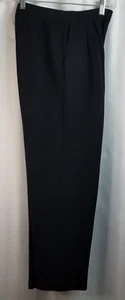 St. John Women's Pants Black Knit Pleated Designer US Size 4 Pockets Dress Pants - Picture 1 of 7