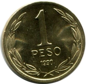 1 PESO 1990 CHILE UNC Coin #M10072C - Picture 1 of 3