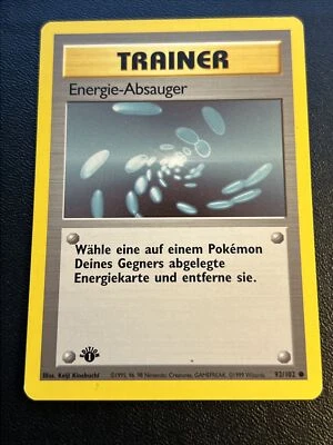 German Energy Removal Energie-Absauger 92/102 LP 1st Edition Base Set Pokémon! - Image 1 of 2