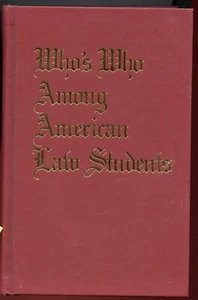 Who's Who Among American Law Students, 1990, HC Book - Ex Condition - Bild 1 von 3