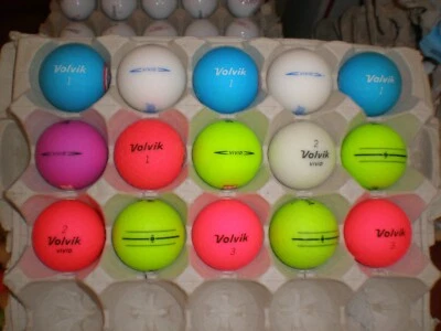 PELOTAS DE GOLF VOLVIK VIVID 15 MATE COMO NUEVAS Foto 1 de 2