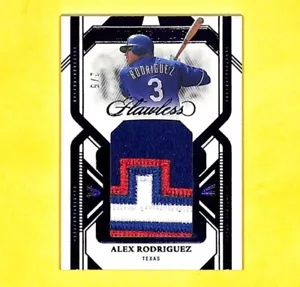 2023 Panini Flawless Alex Rodriguez 2/5 Jumbo Letter Logo Patch Card Rangers - Picture 1 of 2