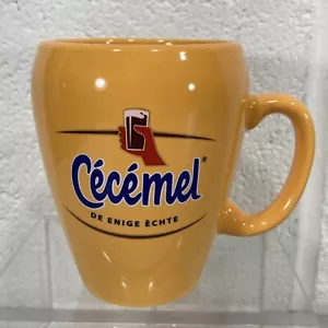 Cécémel ~ De Enige Echte ~ Chocomel Mug Cup Yellow/Orange Collectible Rare - Picture 1 of 7