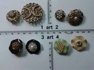 1 lote botones joya esmaltes piedras vidrio murrino botones botones antiguo g3 - Imagen 1 de 1