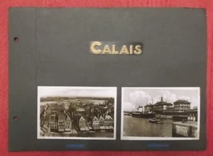 CALAIS LOT DE 12 PHOTOGRAPHIES FIXEES SUR FEUILLETS ANNEES 1930 - Imagen 1 de 4
