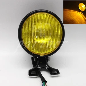 Faro negro retro de 5" de haz alto bajo para motocicleta Harley Cafe Racer Bobber - Imagen 1 de 7