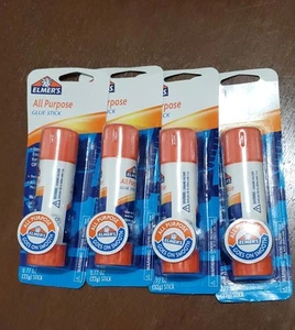 Elmer's All-Purpose Glue Stick, Large, 0.77 oz, Single Stick (E515) 4 Pack - Picture 1 of 2