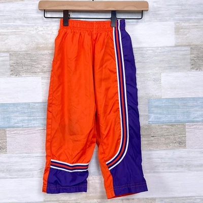 Pantalones deportivos cortavientos Clemson Tigers naranja púrpura forrados niños pequeños 3T Foto 1 de 3