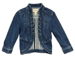 White House Black Market Denim Azul Estilo Militar Mujer’s 00 - Imagen 1 de 7