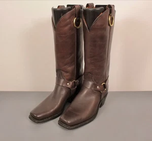 Herren Vintage NOS 70er ACME Square Toe Harness Western Stiefel Gr. 8 D 1970er Cowboy - Bild 1 von 12