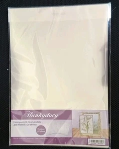 Acetato transparente de peso pesado Hunkydory - 220 micras. 20 hojas - Imagen 1 de 2