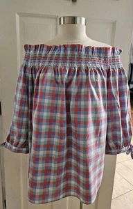 Kate Spade KARIERTES SCHULTERFREIES OBERTEIL GRÖSSE X-LARGE - Bild 1 von 17
