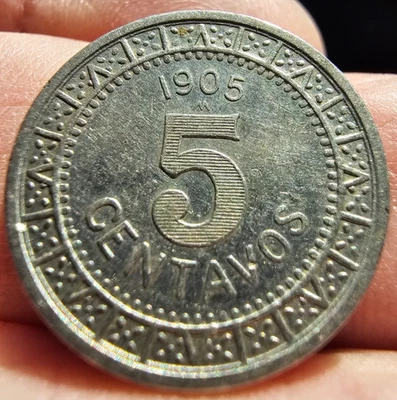1905 Mexico 5 Centavos  KM 421 (A160) - Image 1 of 3