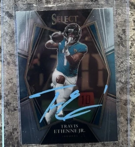 2021 Panini Select Travis Etienne Signed Autographed Card W/COA Jaguars Auto IP - Bild 1 von 3