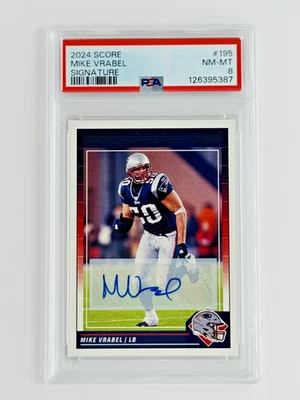 2024 Score Mike Vrabel Signature Auto PSA 8 Pop 1 None Higher🔥 - Image 1 of 2