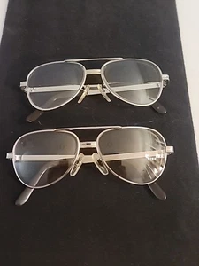 2 Pair Of Vintage TITMUS Z87 5-3/4 GOLD TONE AVIATOR BIFOCAL EYEGLASS FRAMES Wow - Picture 1 of 11