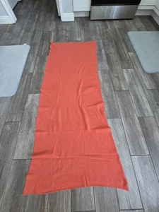 Sundance 100% Cashmere Scarf In Coral 28" X 65". 3 Holes Mended. - Picture 1 of 7