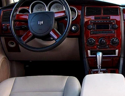 JUEGO INTERIOR PRIMIUM Dodge Charger Fit 2006-2007 kit de molduras de tablero de madera 58 piezas Foto 1 de 4