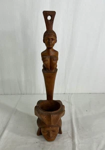 Vintage Indonesian (?) or Polynesian (?) Hand Carved Wooden Tribal Sculpture - Picture 1 of 5