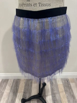 Balenciaga.Paris фантазии фиолетовый блеск бахрома юбка размер 42. - Изображение 1 из 4